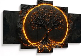 Obraz – Strom života v láve II. (150x105 cm)