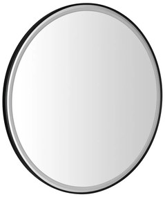 Sapho Sapho, KADRIS guľaté zrkadlo s LED osvetlením, ø 100cm, čierna mat, KD100