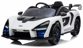 Lean Cars Elektrické autíčko - McLaren Senna - nelakované - biele - motor 2x45W - batéria 12V7Ah -2023