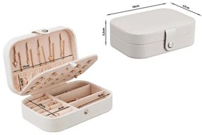 Elegantná šperkovnica VK 1782 organizér na bižutériu biela