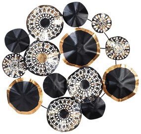 Nástenná kovová dekorácia HYPNOSIS čierna