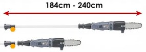 Elektrická reťazová píla na vysúvači Powermat PM-EPW-1000 | 1000W | teleskop 240 cm PM0502