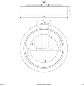 Stropné LED svietidlo Sauro, Ø 40 cm, strieborná