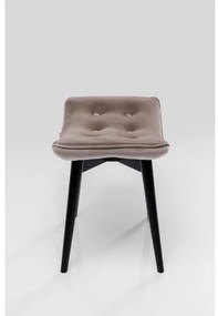 Black Vicky Velvet taburetka sivá