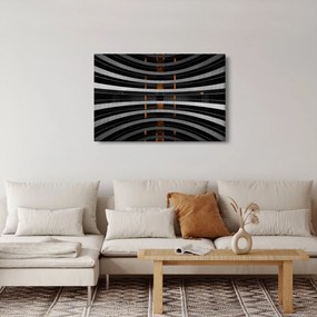 Abstraktný obraz - budova (90x60 cm)