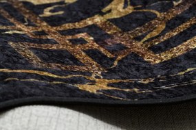 Dywany Łuszczów Kusový koberec Miro 51333.801 Marble black/gold - 80x150 cm