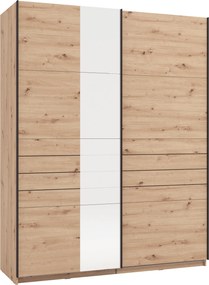 XXXLutz ŠAT. SKRIŇA S POSUV. DVERAMI, dub artisan, 145,5/217,5/60 cm Xora - Skrine - 000834015301
