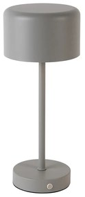 Moderná stolná lampa šedá nabíjateľná - Poppi