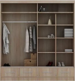 Šatníková skriňa Multi 200, Čierná