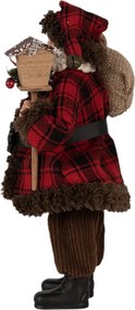 Vianočné dekorácie otec Santa Claus v kabáte s darčekmi - 18*10*27 cm