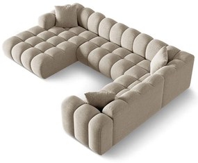 Svetlohnedá ženilková rohová pohovka (pravý roh/do tvaru "U") Treno – Cosmopolitan Design