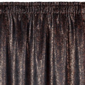 Luxusné čierne závesy s medenou potlačou 135 x 270 cm