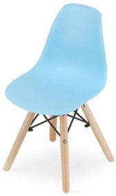 Set štyroch detských jedálenských stoličiek ZUBI - modré (4ks)
