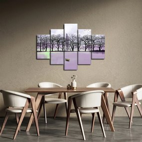 Obraz - Pramice na jazere (150x105 cm)