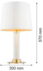 Argon 8540 - Stolná lampa HAMPTON 1xE27/15W/230V biela