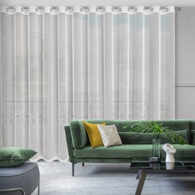 ZÁCLONA NA KRÚŽKOCH NOELIA 300X250 CM BIELA