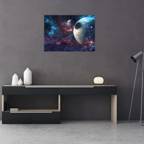 Sklenený obraz vesmíru (70x50 cm)