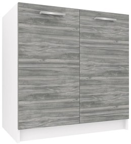 Kuchynská skrinka Belini drezová 80 cm šedý antracit Glamour Wood bez pracovnej dosky  TOR SDZ80/0/WT/GW/0/E
