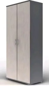 Šatníková skriňa Lift, šedá/hnedá%