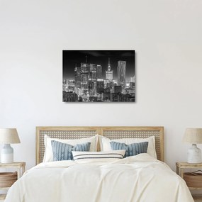 Sklenený obraz - Čiernobiely New York (70x50 cm)