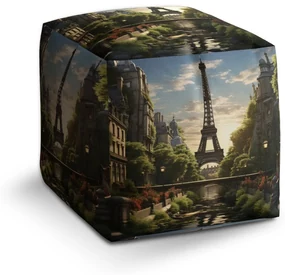 Sablio Taburet Cube Paríž Eiffelova veža Art: 40x40x40 cm
