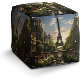 Sablio Taburet Cube Paríž Eiffelova veža Art: 40x40x40 cm