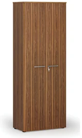 Kancelárska skriňa s dverami PRIMO WOOD, 800 x 420 x 2128 mm, orech
