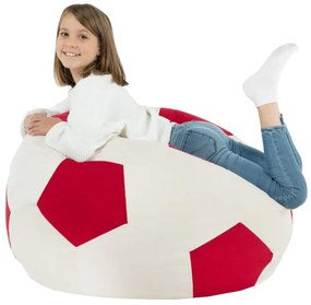 Sedací vak Futbal červený plyš