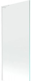 Mexen Next L, 1-krídlová vaňová zástena 80 x 150 cm, 6mm číre sklo, biely profil, 895-080-000-03-00-20