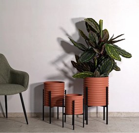 Kovové obaly na kvetináče v súprave 3 ks ø 36 cm Milly – Mauro Ferretti