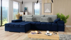 Rohová sedacia súprava Kanton Premium, Dostupné poťahy: Magic Velvet 2216 + Magic Velvet 2216 + Magic Velvet 2240 Pik, Strana: ľavá