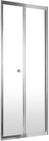 Deante Flex, skladacie dvere do otvoru 80x185 cm, 5mm číre sklo, chrómový profil, KTL_022D