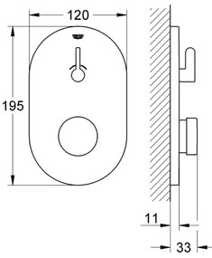 GROHE 36321000 - Samozatváracia sprchová batéria EUROSMART COSMOPOLITAN T chróm