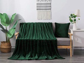 XPOSE® Mikroplyšová deka Exclusive - tmavo zelená 150x200 cm
