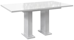 Rozkladací jedálenský stôl Gloss, biely lesk