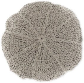 Okrúhly dekoračný vankúšik DORA 45 cm, sivý