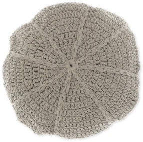 Okrúhly dekoračný vankúšik DORA 45 cm, sivý