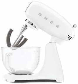 Kuchynský robot SMEG 50. rokov Retro Style so sklenenou misou 4,8 l biely, SMF13WHEU