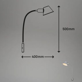 Briloner 2089-014 - Nástenné svietidlo 1xE27/10W/230V matný chróm