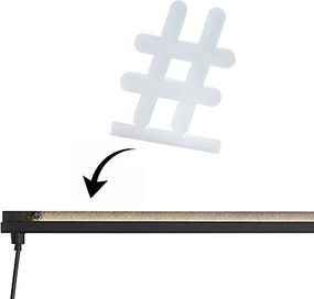 Moderné nástenné svietidlo čierne vrátane LED - Letterbox