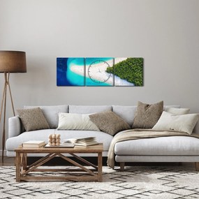 Obraz - Ostrav Hvar, Chorvátsko (s hodinami) (90x30 cm)