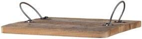 Dekoračný drevený podnos s ušami Grimaud Unit - 30*30*2 cm