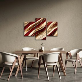 Obraz - Zlato - biela textúra (90x60 cm)