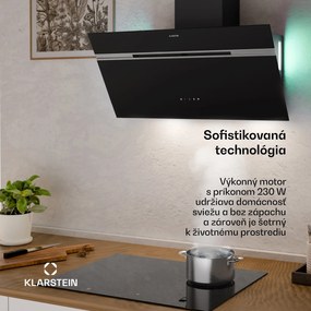 Klarstein Alina digestor, 80 cm, 600 m³/h, Tichý, EEK A