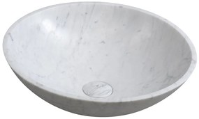 Sapho Sapho, BLOK kamenné umývadlo 42x14 cm, biela carrara, 2401-42