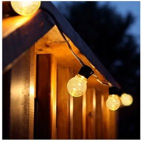 BERGE Solárne reťazové svetlo záhradné LED girlanda vonkajšie 5m 10LED IP44