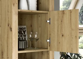 Obývacia stena Jacky, dub artisan/biela