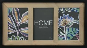 Fotorámik pre 3 ks foto Valetta 10x15 cm, prírodná/čierna, drevo%