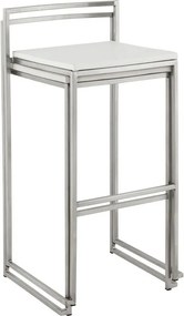 Dizajnová barová stolička Ethan biela