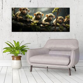 Obraz - Opičky (120x50 cm)
